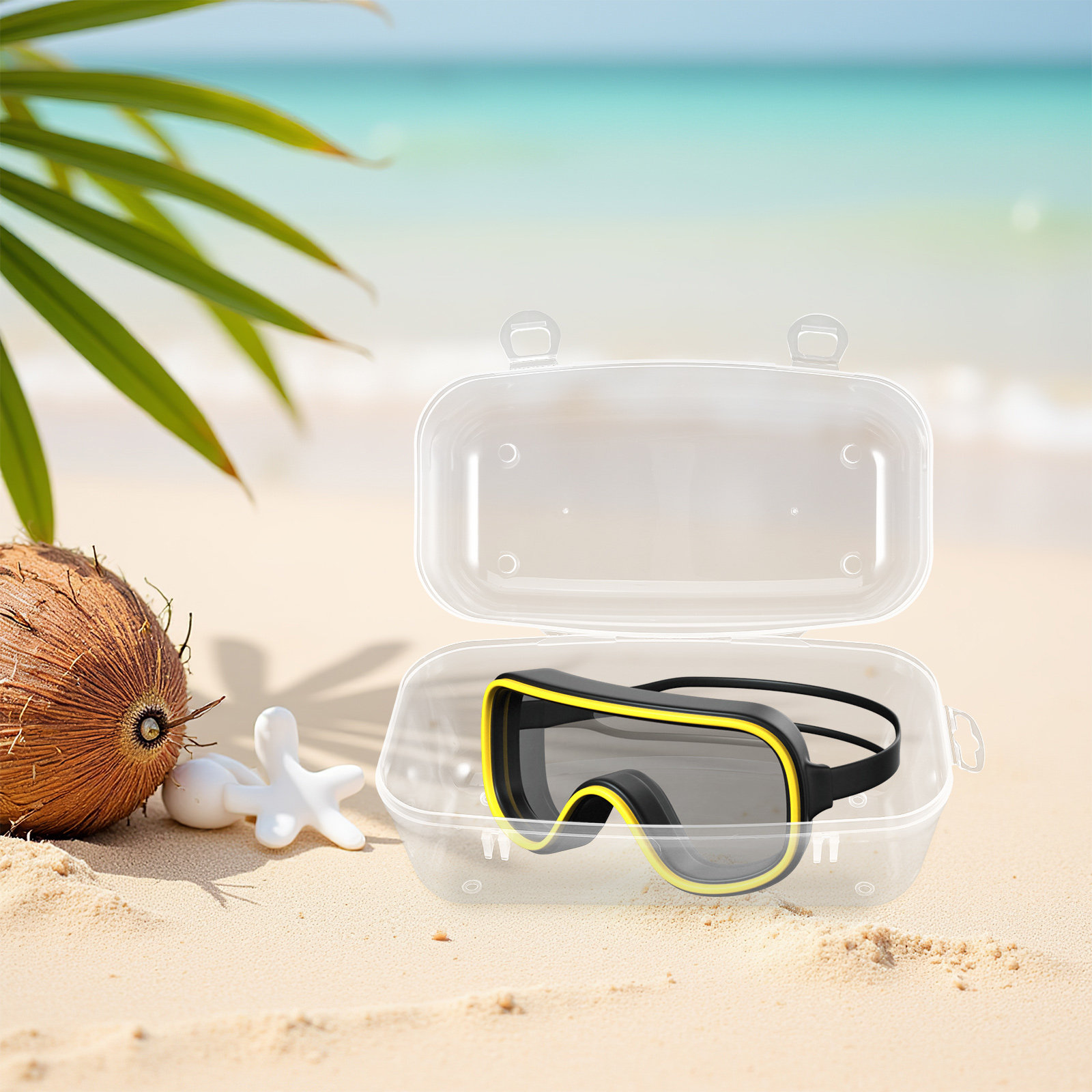 Mask Case Hard Shell - Портативный футляр для дайвинг-масок, жесткий прозрачный