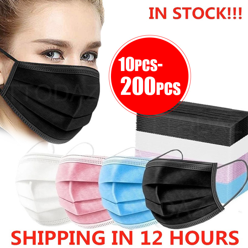 Disposable Mask Blue - 10/50/100/200 шт. одноразовая маска с ушной