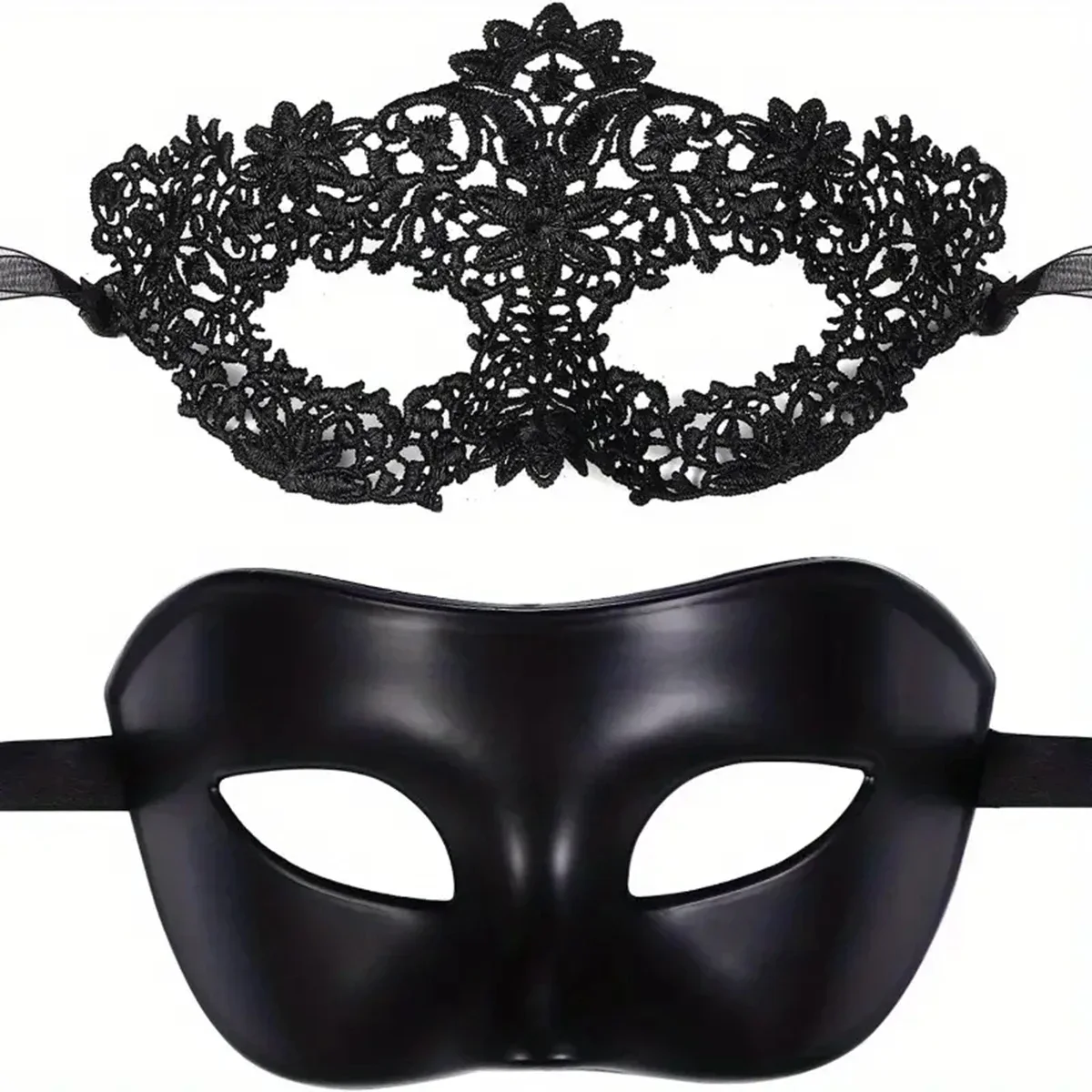Black Face Mask Pack - Элегантный набор маскарадных маскарадных масок из