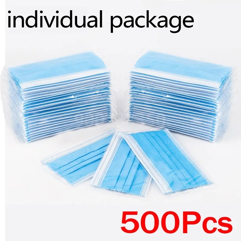 50-500 шт. одноразовых масок д – обзор и цена Disposable Mask Blue