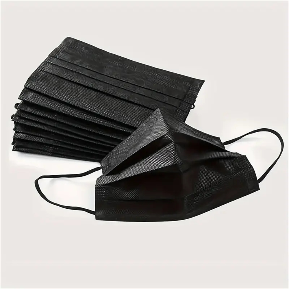 50-200 шт. черных одноразовых  – обзор и цена Black Face Mask Pack